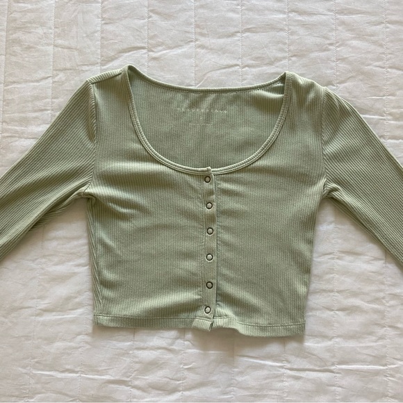 aeropostale cropped long sleeve top - Picture 1 of 6